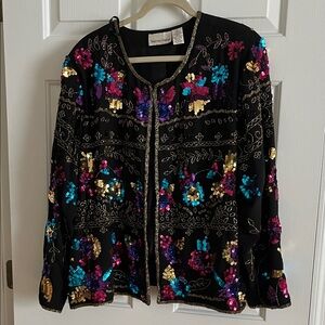 Colorful Embellished Women's Blazer